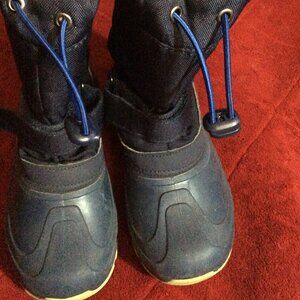 Boys Thermolite Navy Blue Rain and Snow Boots